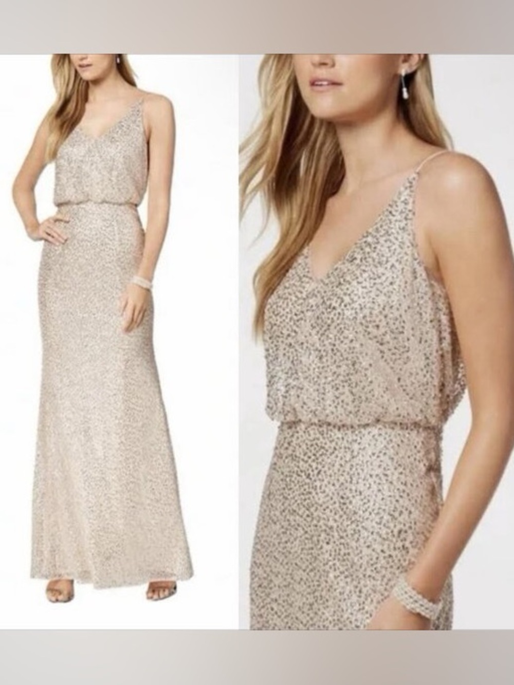 Adrianna Papell Sequin Evening Gown